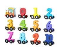 Wooden Train Toy, Magnet Intelligence Boost, Preschool Game with Number Recognition, Learning Playset for Airplane Classroom Birthday, Kids Supplies, Toy for Stocking Stuffers Boys Girls 1-3 Years