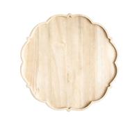 Wooden Tray - Flower Shaped Platter for Home Table | Lightweight Food Board with Smooth Finished, Breakfast Lunch Appetizer Holder, Patio BBQ Party Accessory for Cafe Kitchen Dining Celebration Use