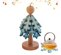 Wooden Trivet | Foldable Wooden, Christmas Tree Trivet - Heat-Resistant Hot Pot Holder-Heat-Safe Table | for Kitchen, Dining Table, Pans, Dishes, Tea Pots & Bowls