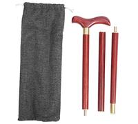 Wooden Walking Stick Cane, Collapsible Cane, Portable Hand Walking Stick, 3 Sections Foldable Walking Cane for Men, Women, Balancing Mobility Aid