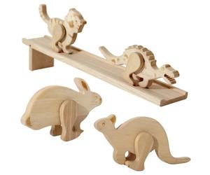 Wooden Walking Toy - Cute Durrable Gravitty Set, Fun Engaging Downhill Inertia Figures, Realistic Mechanical Ramp Animals, Early Educational Motor Skill Playset - for Todler Babbies Living Rooms