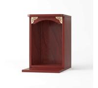 Wooden Wall Mounted Buddhist Altar Shrine for Buddha Statue Home Decor(Teak color A,30 * 54)
