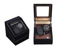 Wooden Watches Automatic Watch Winder 2+0 Leather Storage Boxes 5 Modes Rotation with Soft Flexible Watch Pillows (A)