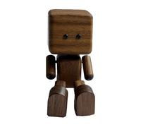 Wooden Wobble Man Car Diffuser - Shaking Head Figurine Air Freshener Ornament, Natural Wood Aroma Holder, Cute Automotive Dashboard Decoration | Creativee Vehicle Display Accessory Charming Interior