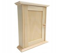 Wooden World - Armoire à clés en Bois avec Porte et 6 Crochets