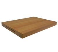 Wooden World Bloc à découper de chef - Grande planche à découper en bois de chêne - très solide 38 x 29 x 4 cm