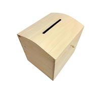Wooden World - Boîte en bois pour enveloppes ou urne - Boîte avec un trou pour insérer des enveloppes - 25 x 29 x 29 cm