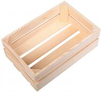 Wooden World Caisse en bois - Boîte de rangement en bois de pin non peint « Faites-le vous-même » Taille moyenne 30 x 20 x 11 cm