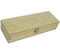 Wooden World - Étui à crayons en bois non peint pour papeterie, découpage