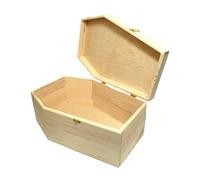 Wooden World - Grand Cercueil en Bois 58 cm - Décoration Sombre pour Halloween, Boîte Gothique pour Friandises, Découpage, Artisanat ou Adieu Symbolique à un Animal de Compagnie