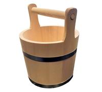 Wooden World - Grand Seau en Bois avec Anse 7l - Pot de Sauna très Solide à l'ancienne