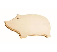 Wooden World - Planche à découper en forme de cochon avec rainure - planche en bois de hêtre, décorative et fonctionnelle pour la cuisine et le service