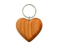 Wooden World - Porte-clés en bois en forme de grand cœur pour clés de maison - 4 x 5 cm