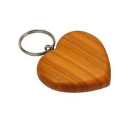 Wooden World - Porte-clés en bois en forme de petit cœur pour clés de maison - 3,5 x 4 cm
