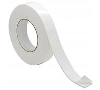 Wooden World - Ruban mousse double face EVA blanc Epaisseur 1mm Adhésif Acrylique 25 mm 50 M Entretoise Blanc