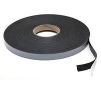 Wooden World Ruban mousse double face PE le noir, Epaisseur 3 mm, Adhésif Acrylique 9 mm 25 M, Entretoise blanc