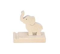 Wooden World - Support de téléphone Portable écologique en Bois avec Une Figurine éléphant