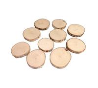 Wooden World - Tranches de bois poncées en bois de bouleau naturel - dessous de tasse - décoration murale - bricolage - 7-8 cm de diamètre - 10 pièces