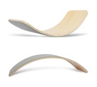 WOODENFUN Planche d'équilibre en bois pour enfants - Feutre antidérapant - Jouet Montessori à partir de 3 ans - Jouet d'équilibre pour enfants à partir de 3 ans (83 x 30 x 1,5 cm)