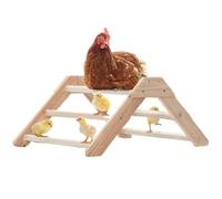 Woodens Chicken Perch Strong Triangular Roosting Bar - Chick Perch Toys | Wooden Chick Wooden Roosting Stand | Anti-Slip Pet Accessories, Coop Training Ladder for Gerbils Parrot Small Animals Sparrow