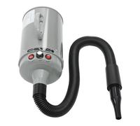 WooDerson Blower Sèche-cheveux électrique professionnel pour animaux de compagnie, 2200 W, vitesse réglable, avec 4 buses différentes, noir + gris