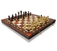 Woodeyland Fabriqué à la Main en Bois SÉNATEUR D'ÉCHECS Professionnel 40x40 cm 2 joueurs