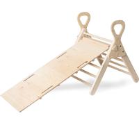 Woodforkid triangle pliable hauteur 60 cm triangle d'escalade, triangle d'escalade avec toboggan