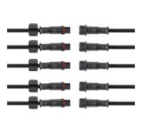 WOODGUILIN Connecteurs étanches 3 pôles,Connecteurs étanches 3 Core Male Female Plug Connecteurs LED,avec IP68 20AWG Câble d'extension 20CM pour barres lumineuses LED.(3Pin 5Pairs)