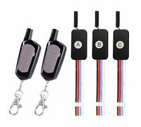 WOODGUILIN Interrupteur sans fil 3 voies DC à distance Interrupteur DC 5V/12V/24V 3A Mini interrupteur à distance,1 canal radio,pour réglettes d'éclairage,serrures de portes électriques.