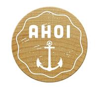 Woodies Tampon AHOI, Bois, 3, 4 x 3, 5 cm