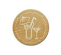 Woodies Tampon Cocktails, Bois, 3, 4 x 3, 5 cm