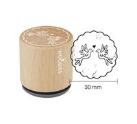 Woodies Tampon Petites Colombes, Bois, 3, 4 x 3, 5 cm