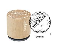 Woodies Tampon Save The Date, Bois, Bois, 3,4 x 3,4 x 3,5 cm
