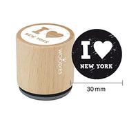 Woodies Tampons I Live New York, Bois, 3,4 x 3,4 x 3,5 cm