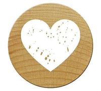 Woodies WM0401 Mini Tampon Coeur, Bois, Bois, 1,5 x 1,5 x 3 cm