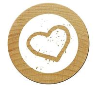Woodies WM0404 Mini Tampon Coeur, Bois, Bois, 1,5 x 1,5 x 3 cm