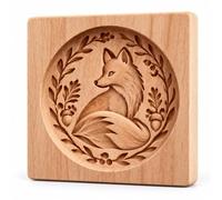 Woodland Animal Cookie Mold, Christmas Holiday DIY Baking Tools (B) | 3D Embossing Cutter, Fox & Squirrel Designs