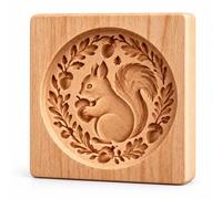 Woodland Animal Cookie Mold, Christmas Holiday DIY Baking Tools (E) | 3D Embossing Cutter, Fox & Squirrel Designs