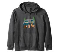 Woodland Animals Friends Camper Rétro Sweat à Capuche