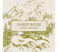 Woodland Cabin Guest Book: A Nature-Inspired Guest Journal for 100 Visitors to Share Memories & Reflections | Rustic Design | 8.5 x 8.5" Matte Cover