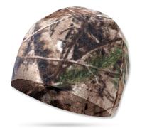 Woodland Camouflage Micropolaire Thermique Bonnet Chaud Polaire Camouflage Hiver Crâne Cap Chasse Tir Extérieur Chêne Anglais Véritable Feuille Motif