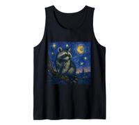 Woodland Creature Raccoon Van Gogh Starry Night Inspiré Art Débardeur