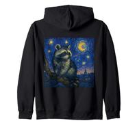 Woodland Creature Raccoon Van Gogh Starry Night Inspiré Art Sweat à Capuche