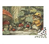 Woodland Critter Adventure Puzzles 1000 Pièces Cadeau Unique Jeu Éducatif Challenge Toy À De Qualité Supérieure Peinture Art pour Adultes Et Enfants 38x26cm/1000pcs