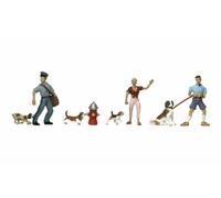 A1827 Personnages Promeneurs Animaux Woodland Scenics 1/87eme