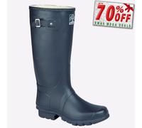 Woodland Hobart Extérieur Imperméable Marche Bottes Coupe Large Unisexe Marine
