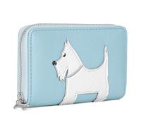 Woodland Leathers Portefeuille pour femme, porte-cartes et organiseurs d'argent, spacieux, super doux et fantaisie, sac à main pour femme, multi-compartiments, Chien Bleu, 10x15.5 cm, Porte-monnaie