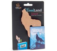 Woodland Marque-page Loup : Marque-page à insérer motif animalier aspect bois