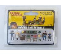 Woodland Scenics A1896 Marché Fermier État de marché Légumes Fruits Figurines Piste H0 HO 1:87 Farmers Market