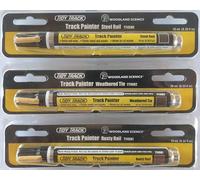 Woodland Scenics HO Model Train Track Set : acier rouillé et patiné 3 stylos de peinture 10 ml 15,5 x 18,5 x 4 cm